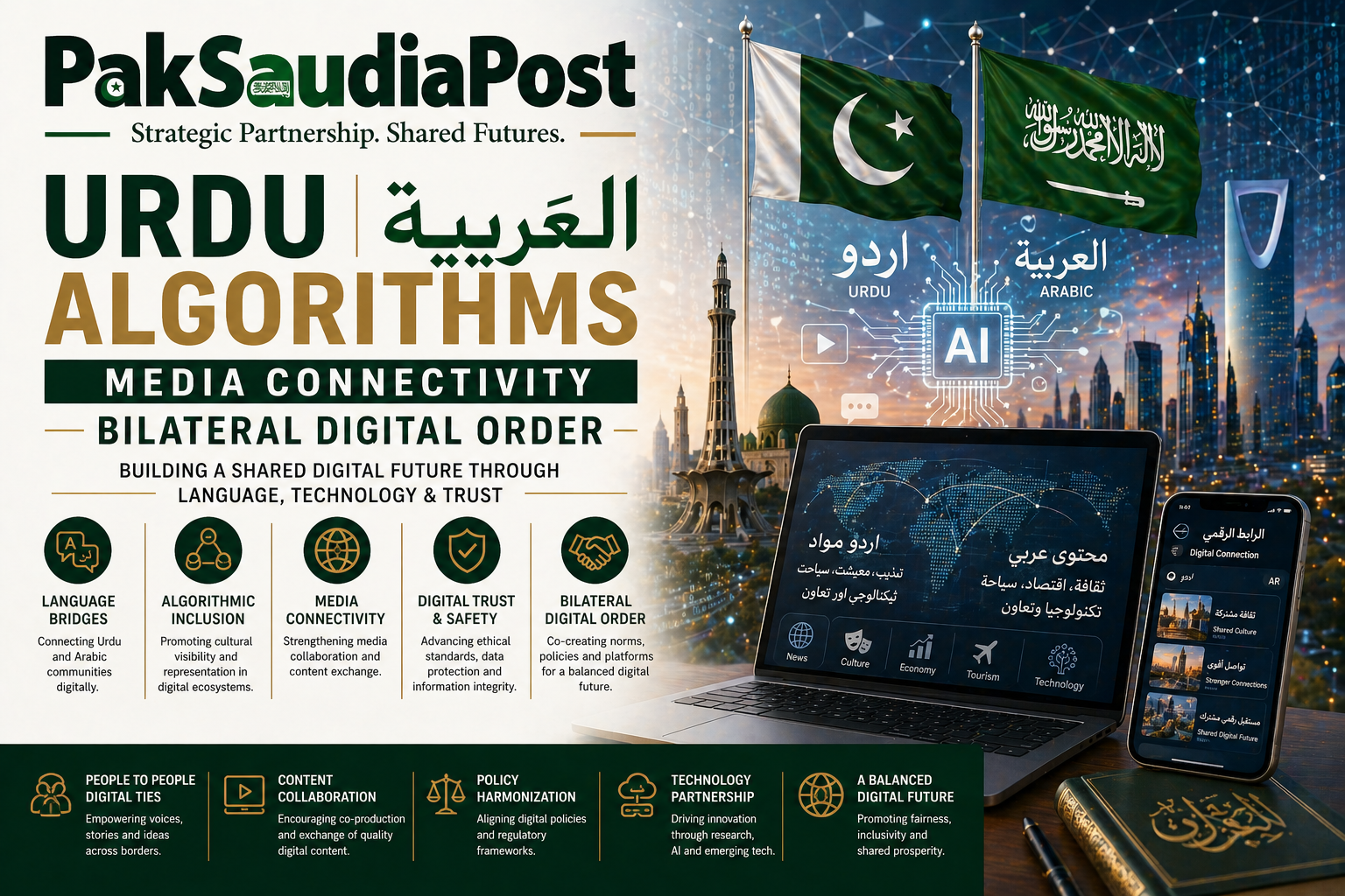 Urdu Arabic Algorithms Media Connectivity Bilateral Digital Order