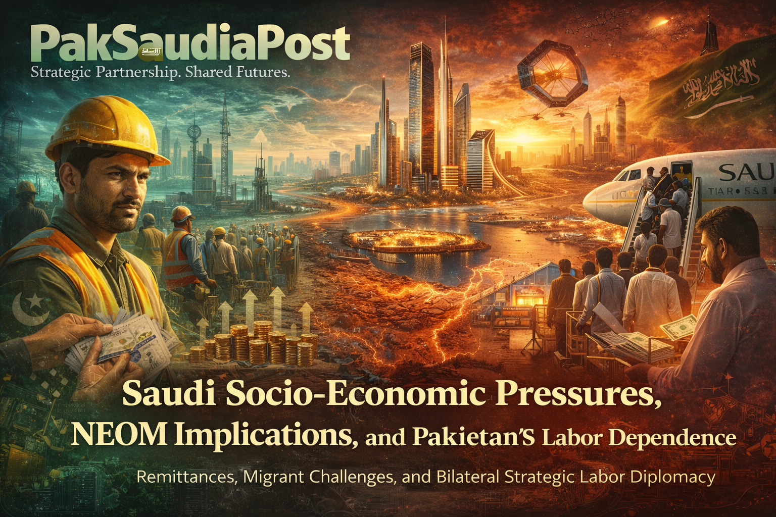 Saudi socio-economic pressures, NEOM implications, Pakistan’s labor dependence, remittances, and bilateral strategic labor diplomacy
