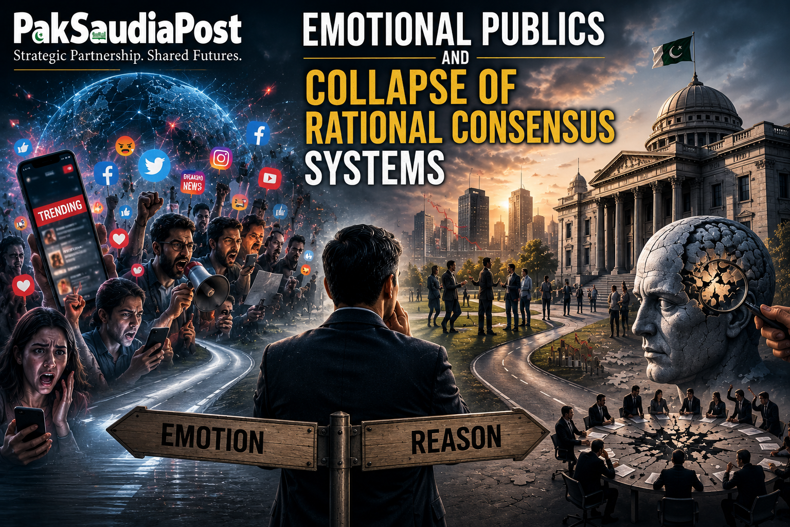 Emotional Publics and Collapse of Rational Consensus Systems